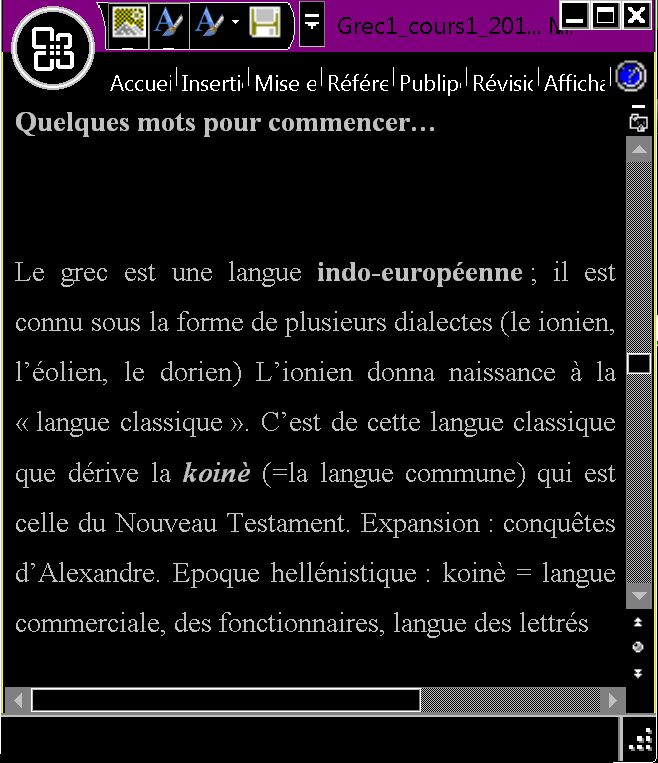 The same text in Word